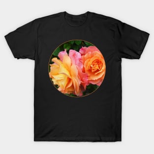 Pink Roses In A Transparent Circle T-Shirt